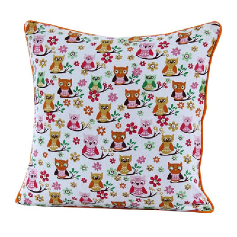 Image of Homescapes Cotton Owls Cushion Cover, 60 X 60 Cm