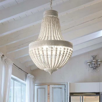 Image of Ideal Lux Monet - 5 Light Pendant Light White