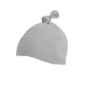 Image of Babybugz Baby 1 Knot Plain Hat (One Size) (Heather Grey Melange)