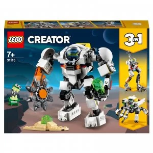 Image of LEGO Creator: 3 in 1 Space Mining Mech Toy (31115)