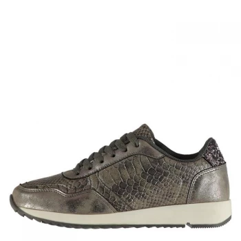 Image of Lee Cooper Snakeskin Ladies Trainers - Grey