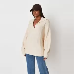 Image of Missguided Sailor Knit Jumper - Neutral