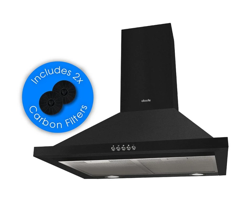 Image of ABODE ASCH6031B Chimney Cooker Hood - Black 5056233832685