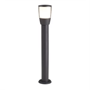 Image of 1 Light Large Outdoor Bollard Light Dark Grey IP44, E27