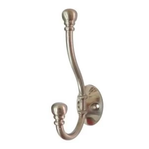 Image of BQ Polished Satin Nickel Hat Coat Hook