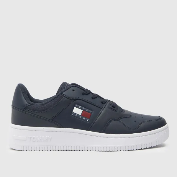 Image of Tommy Jeans retro basket trainers in navy