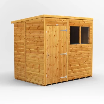 Image of 7x5 Power Pent Garden Shed - Brown