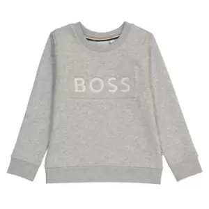 Image of Boss Logo Crew Sweater Junior Boys - Grey