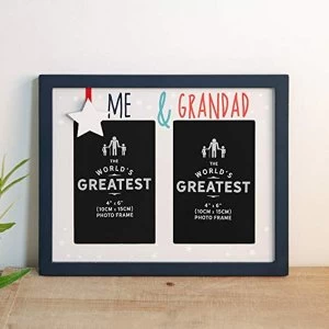Image of 4" x 6" - Me & Grandad Double Aperture Photo Frame