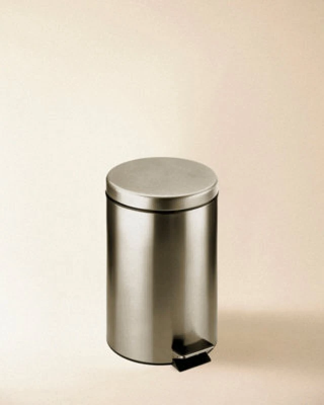 Image of Cosmic ''Waste Bin' Steel made w/ Circular Design Grey Finish 3L Silver