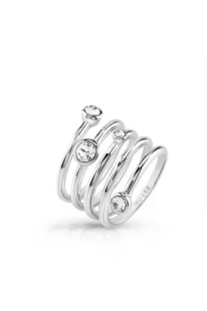Image of Guess Jewellery Crystal Beauty Ring Size O.5 JEWEL UBR84055-56
