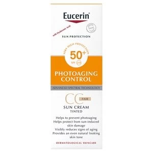 Image of Eucerin Photoaging Control Tinted Fair Sun Cream SPF50 50ml