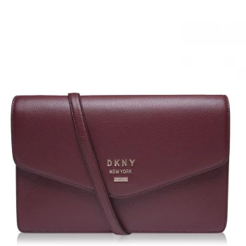 Image of DKNY Whitney Flap Over Shoulder Bag - BLOOD RED XOD