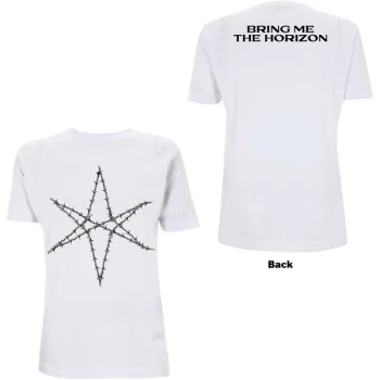 Image of Bring Me The Horizon - Barbed Wire Unisex Medium T-Shirt - White