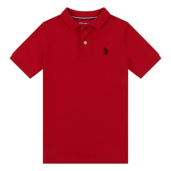 Image of US Polo Assn Pique Polo Junior Boys - Red