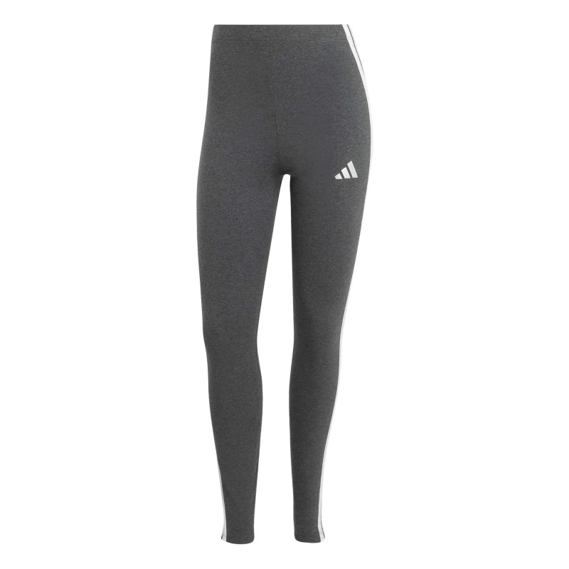 Image of adidas Essentials 3 Stripe Leggings Womens Dark Grey female M (12-14)