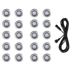 Image of 3m Extension with a Pack of 20 x 40mm Blue Decking Lights