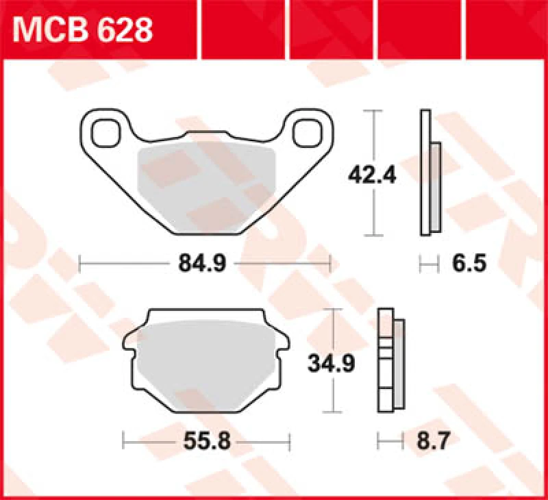 Image of TRW Lucas Brake pad MCB628