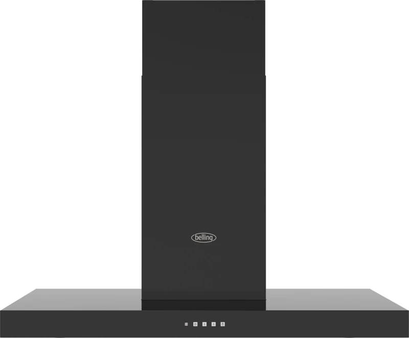 Image of Belling 444411662 90cm CookCentre T Shape Chimney Cooker Hood - Black 444411662 Black