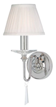 Image of Finsbury Park 1 Light Indoor Candle Wall Light Polished Nickel - Shade Not Included, E14