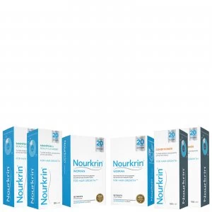 Image of Nourkrin Woman Hair Growth Supplements 6 Month Bundle with Shampoo and Conditioner x2