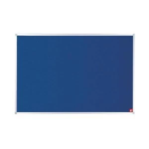 Image of 5 Star Office 1200 Felt Noticeboard with Fixings and Aluminium Trim Blue