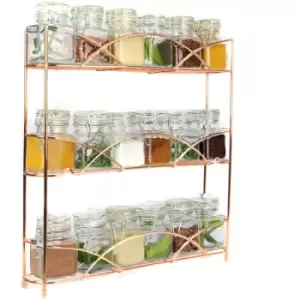 Image of Maison&white - 3 Tier Herb & Spice Rack Rose Gold M&W New - Rose Gold