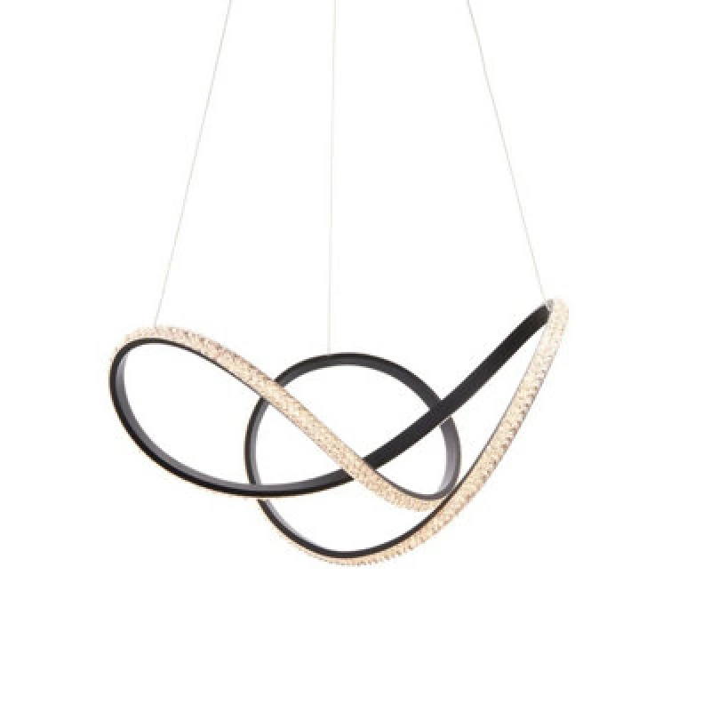 Image of SO'HOME Fiona Curved Pendant Light in Matte Black ONE SIZE