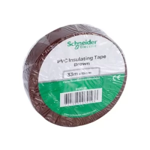 Image of Schneider Electric 2420116 PVC Tape 19mm x 33m Brown