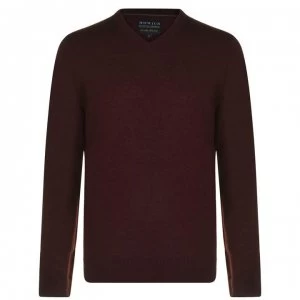 Image of Howick Howick Arlington V Neck Jumper - Burg Marl
