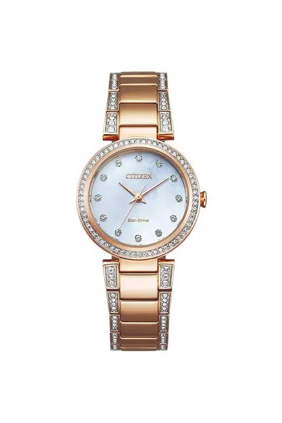 Image of Citizen Silhouette Crystal Stainless Steel Classic Watch - Em0843-51D White