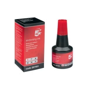Image of 5 Star Office Endorsing Ink 28ml Red