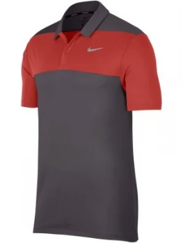 Image of Mens Nike Dry Color Block Polo Grey