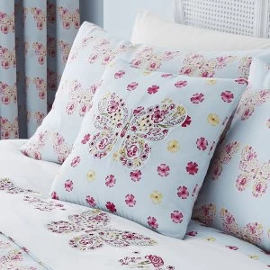 Image of Catherine Lansfield Embroidered Butterfly Cushion