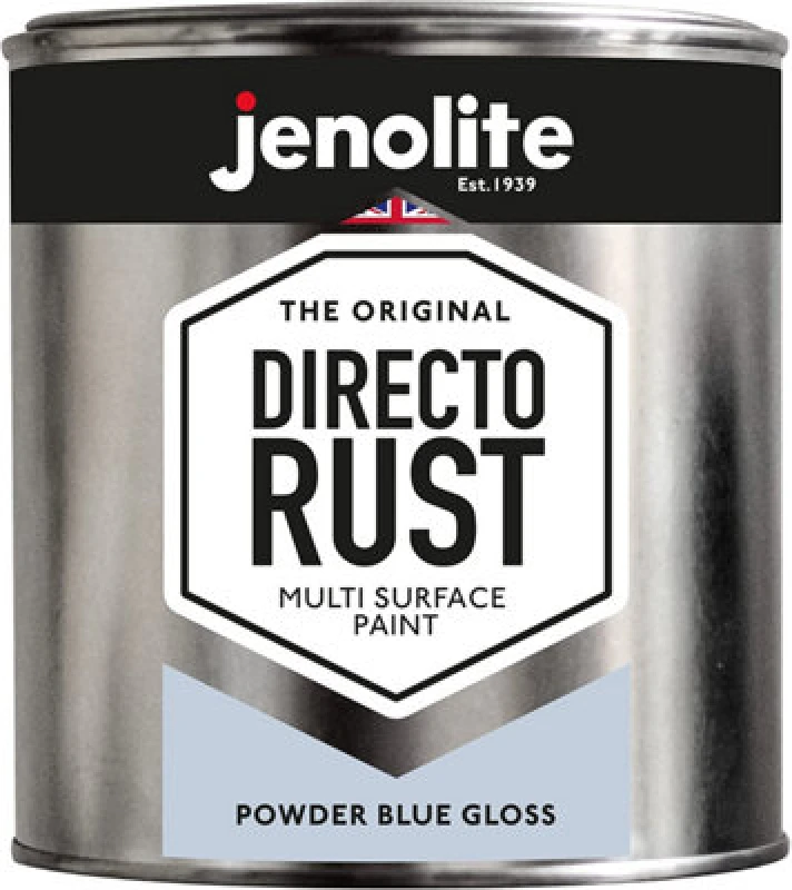 Image of Jenolite Directorust All-in-One Multi Surface Paint - Powder Blue Gloss - 1L
