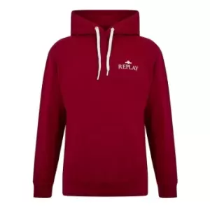 Image of Replay Small Logo Hoodie - Red