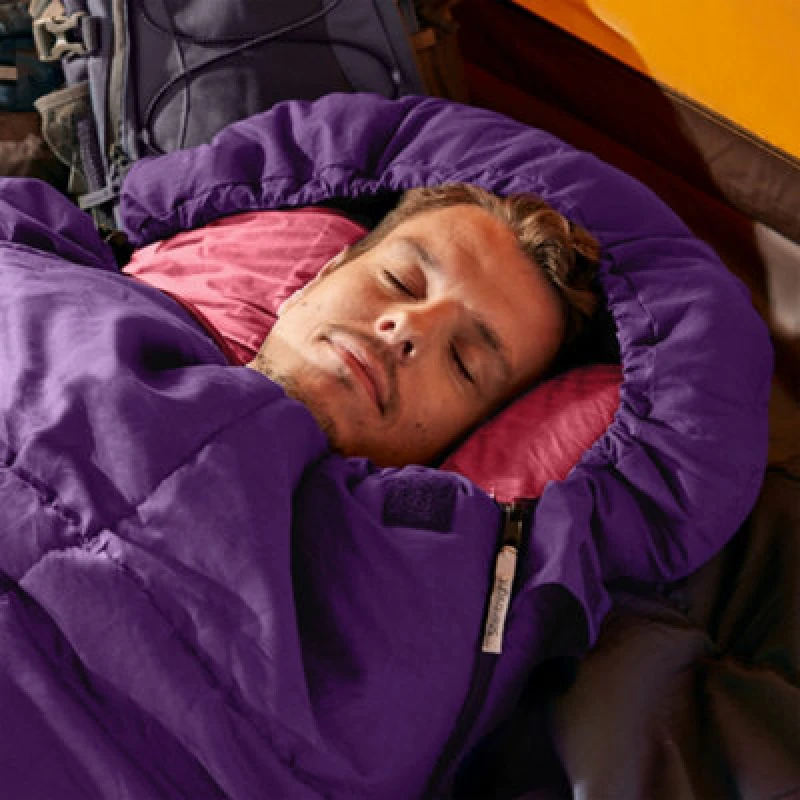 Image of Silentnight Silentnight Camping Collection Adult Sleeping Bag - Purple/Pink - Single One Colour WH6Q3 Unisex