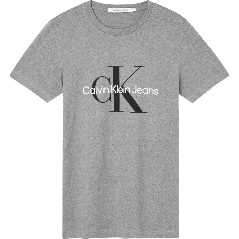 Image of Calvin Klein Jeans Monogram T Shirt - Grey Grey S