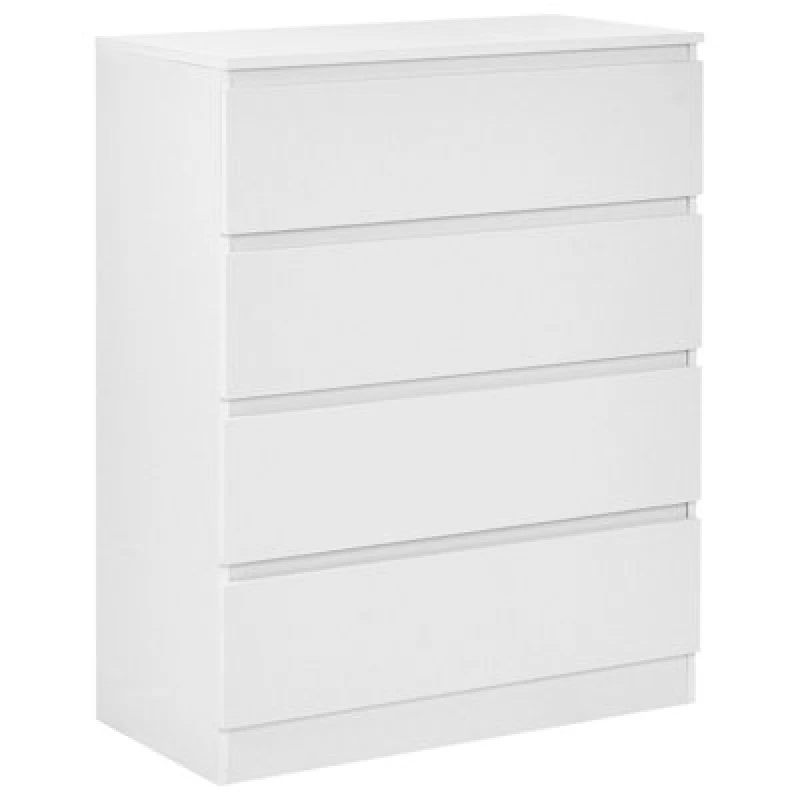 Image of Beliani Minimalist 4 Drawer Chest Winnipeg White