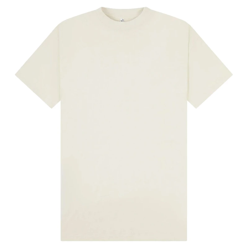 Image of Casual Classics Mens Combed Ringspun Cotton Tall Oversized T-Shirt in Ecru Size: Small Ecru Male S