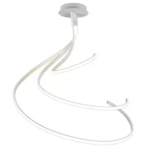 Image of Integrated LED ceiling lamp Nur white 3 bulbs 110cm