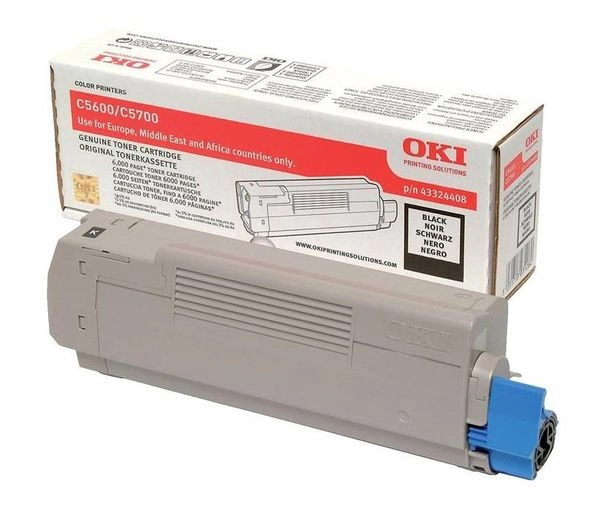 Image of Xerox OKI 43324408 Black Laser Toner Ink Cartridge