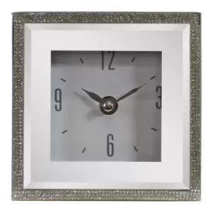 Image of Small Freestanding Mirrored and Jewelled Table Clock