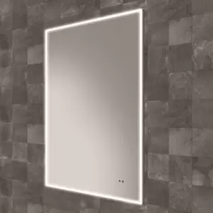 Image of Rectangular LED Bathroom Mirror with Demister 500 x 800mm- HiB Air 50