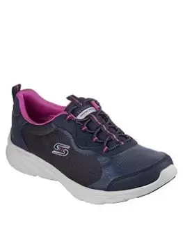 Image of Skechers D'lux Comfort Trainers, Navy, Size 4, Women