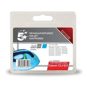 Image of 5 Star Office Canon CLI521 Cyan Ink Cartridge