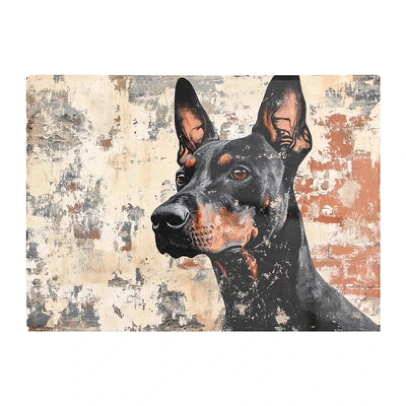 Image of Warren Reed Designer Banksy Inspired Thoughtful Doberman Chopping Board