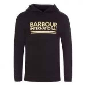 Image of Barbour International Girls Reina Hoodie - Black - 8-9 Years