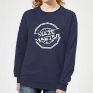 Image of Crystal Maze Maze Master Womens Sweatshirt - Navy - M