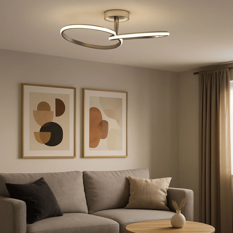Image of EGLO Eglo Congiunti Chrome Dual LED CCT Modern Ceiling Light in Silver Silver One Size Unisex 9008606357147